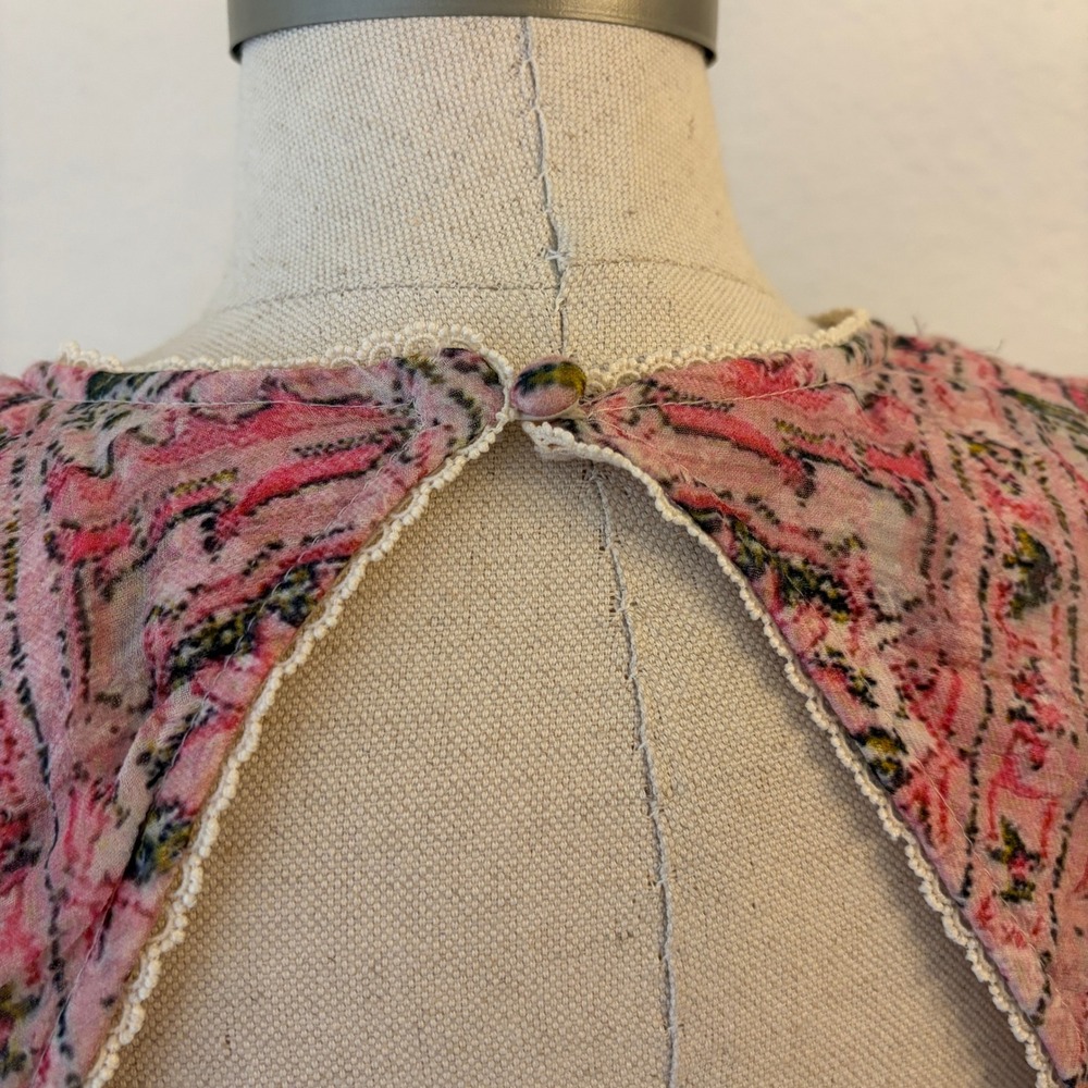 Hemant & Nandita Maya Mini Dress XL Open Back Tiered Ruffle Boho Party Resort - Picture 10 of 16